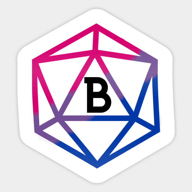 Bi Pride Flag Dice Sticker by sunnyfuldraws